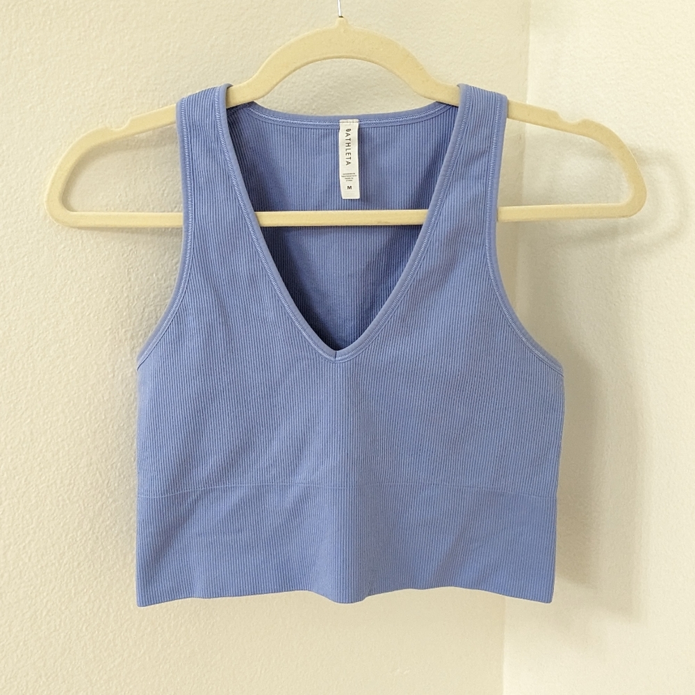 Athleta Conscious Crop A-C Ribbed Top M